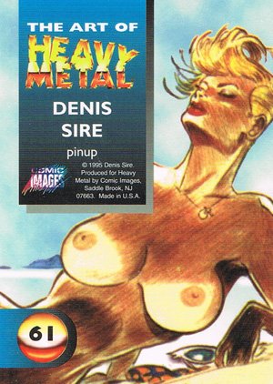 Comic Images The Art of Heavy Metal Base Card 61 pinup